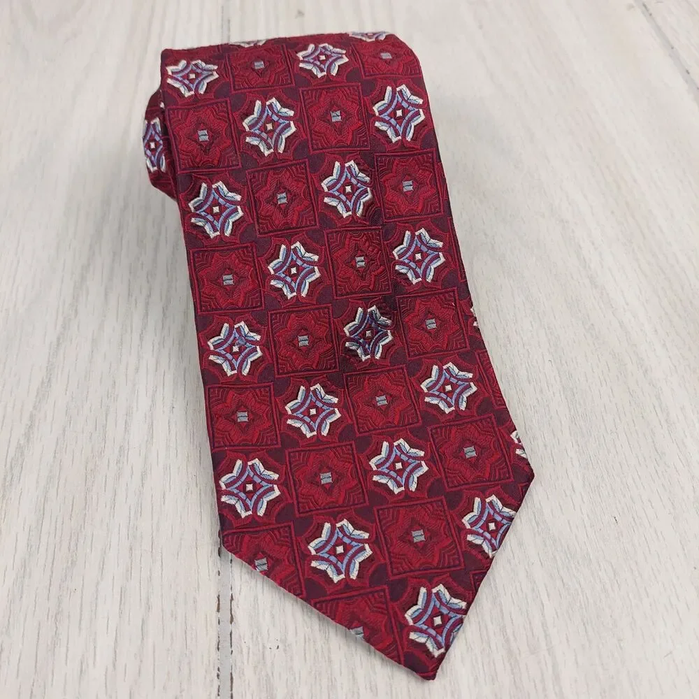Robert Talbott‎ Nowell's Necktie Mens 100% Silk Tie Multicolor Geometric Floral
